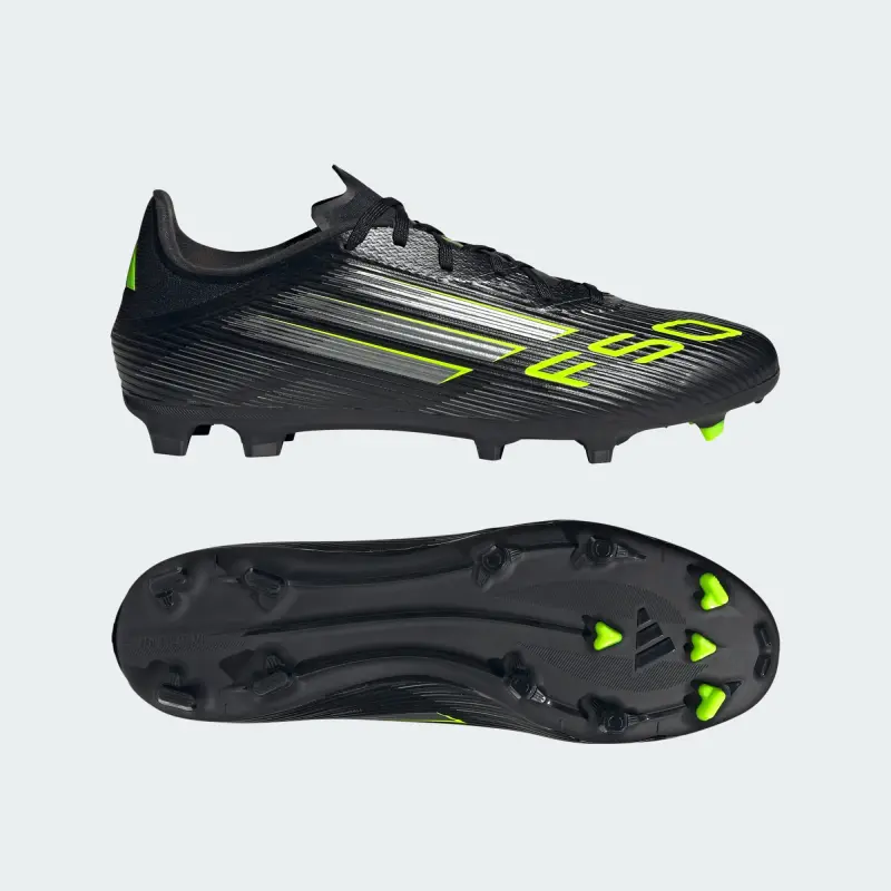 Adidas F50 League FG/MG Core Black Iron Metallic Lucid Lemon