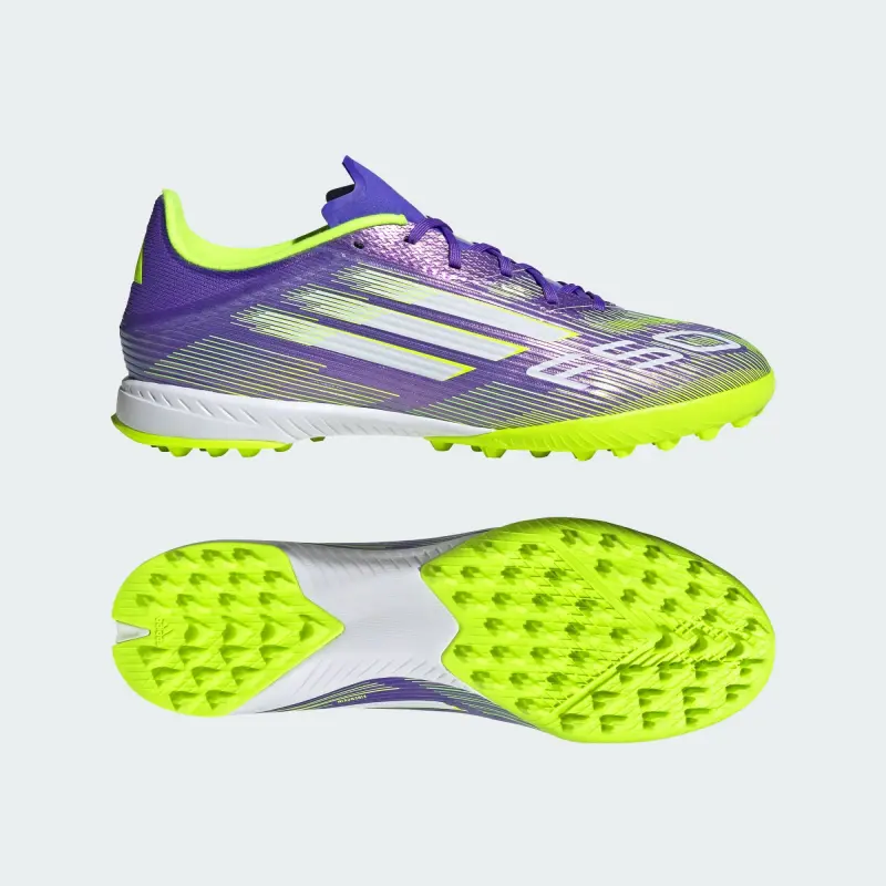 Adidas F50 League TF Purple Rush Cloud White Lucid Lemon