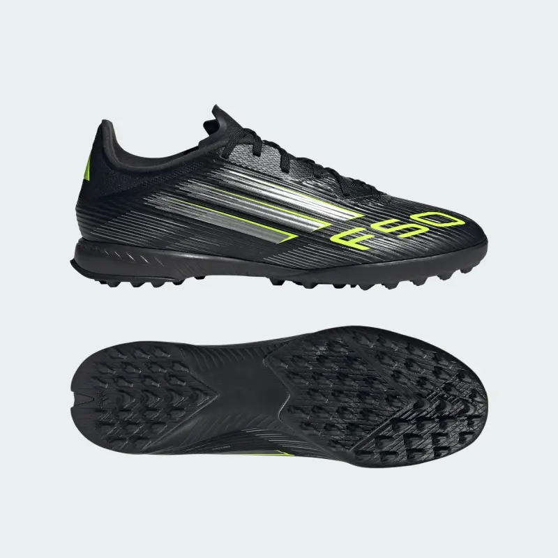 Adidas F50 League Turf Core Black Iron Metallic Lucid Lemon