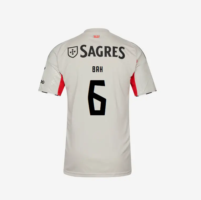 SL Benfica 2025-2026 Beige Away Jersey – 6 BAH SL Benfica Collection - Official Online Store | SL Benfica Kits
