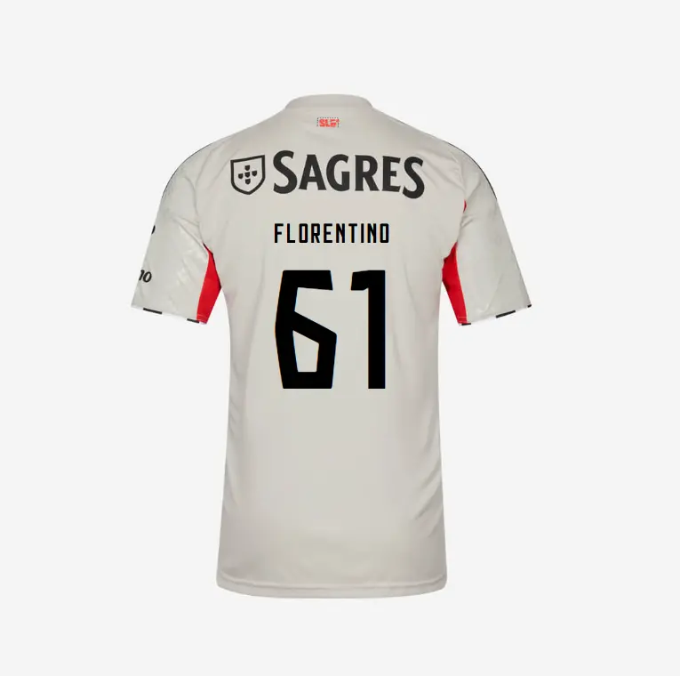 SL Benfica 2025-2026 Beige Away Jersey – 61 FLORENTINO SL Benfica Collection - Official Online Store | SL Benfica Kits