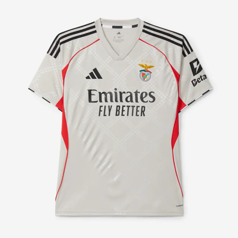 SL Benfica 2025-2026 Beige Away Jersey With Custom Printing SL Benfica Collection - Official Online Store | SL Benfica Kits