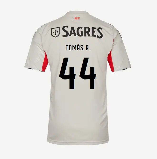 SL Benfica 2025–2026 Beige Away Youth Kit – 44 TOMÁS A. SL Benfica Collection - Official Online Store | SL Benfica Kits