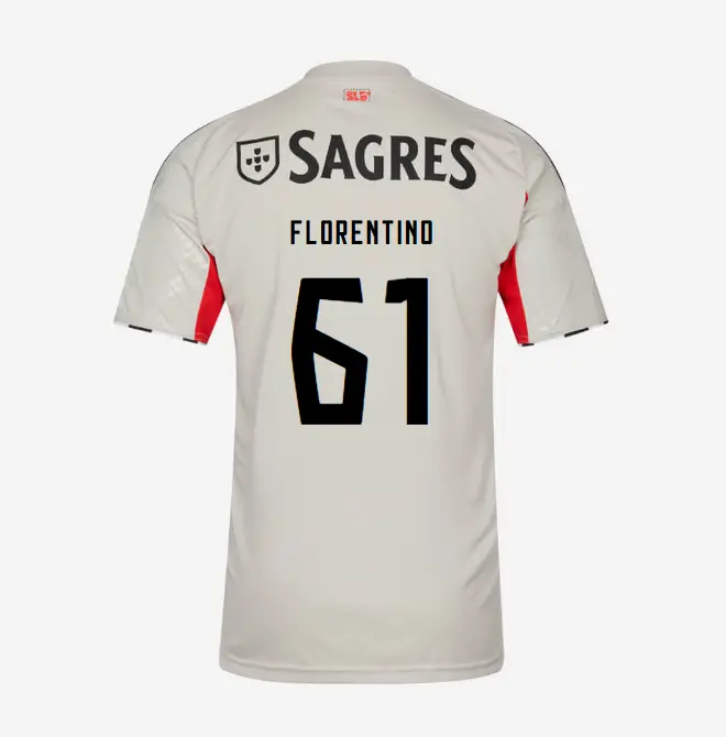 SL Benfica 2025–2026 Beige Away Youth Kit – 61 FLORENTINO SL Benfica Collection - Official Online Store | SL Benfica Kits