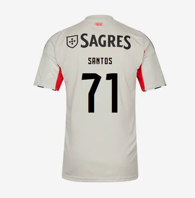 SL Benfica 2025–2026 Beige Away Youth Kit – 71 Leandro Santos SL Benfica Collection - Official Online Store | SL Benfica Kits
