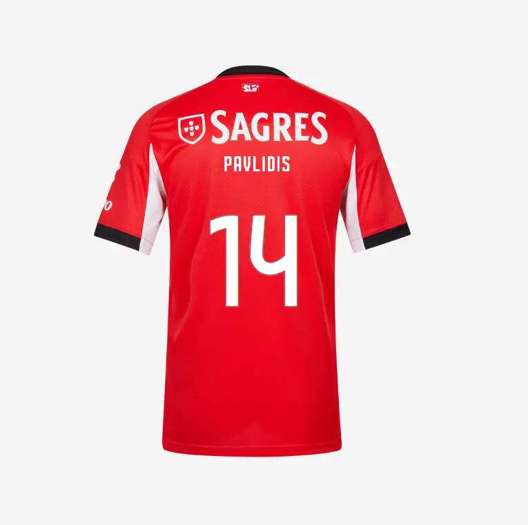 SL Benfica 2025–2026 Home Jersey – 14 PAVLIDIS SL Benfica Collection - Official Online Store | SL Benfica Kits