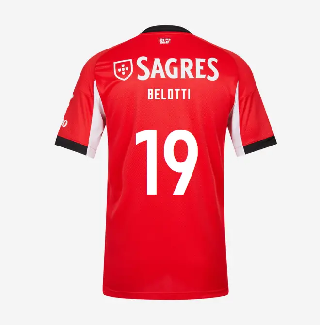 SL Benfica 2025-2026 Home Jersey – 19 Belotti SL Benfica Collection - Official Online Store | SL Benfica Kits
