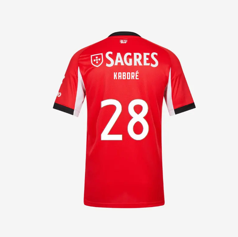 SL Benfica 2025–2026 Home Jersey – 28 KABORÉ SL Benfica Collection - Official Online Store | SL Benfica Kits
