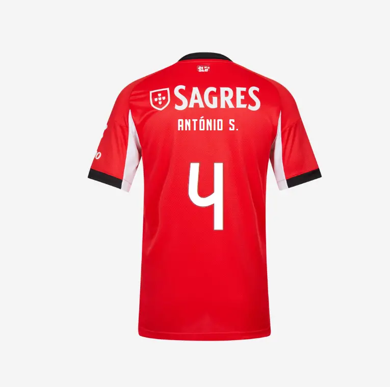 SL Benfica 2025–2026 Home Jersey – 4 ANTÓNIO S. SL Benfica Collection - Official Online Store | SL Benfica Kits