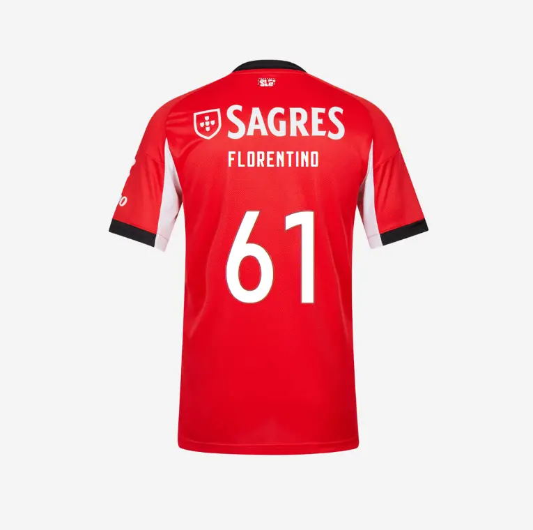 SL Benfica 2025–2026 Home Jersey – 61 FLORENTINO SL Benfica Collection - Official Online Store | SL Benfica Kits