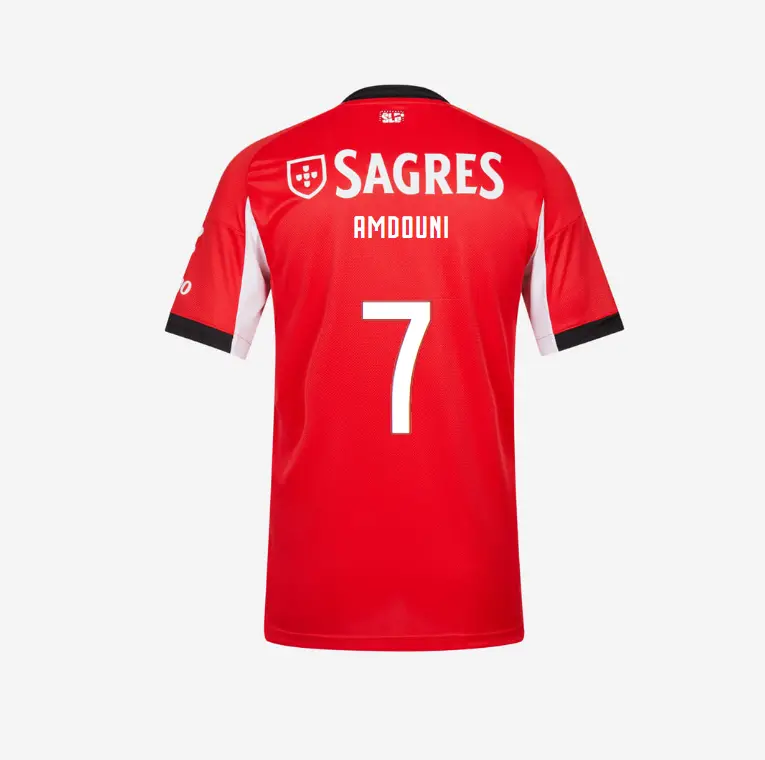 SL Benfica 2025–2026 Home Jersey – 7 AMDOUNI SL Benfica Collection - Official Online Store | SL Benfica Kits