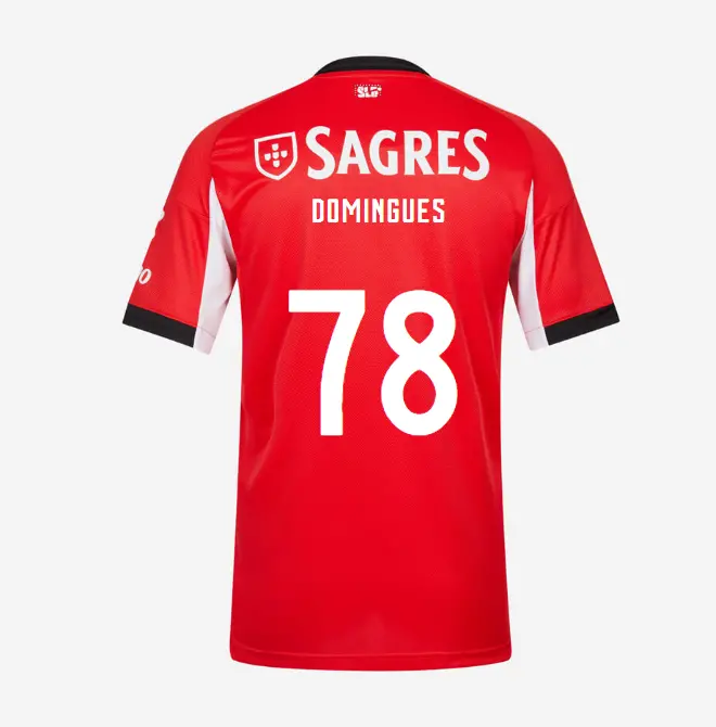 SL Benfica 2025-2026 Home Jersey – 78 Francisco Domingues SL Benfica Collection - Official Online Store | SL Benfica Kits