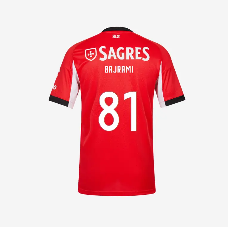SL Benfica 2025–2026 Home Jersey – 81 BAJRAMI SL Benfica Collection - Official Online Store | SL Benfica Kits