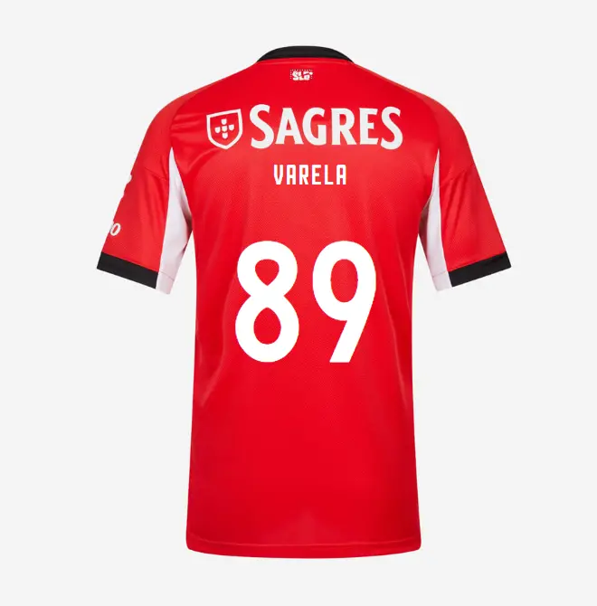 SL Benfica 2025-2026 Home Jersey – 89 Gustavo Varela SL Benfica Collection - Official Online Store | SL Benfica Kits