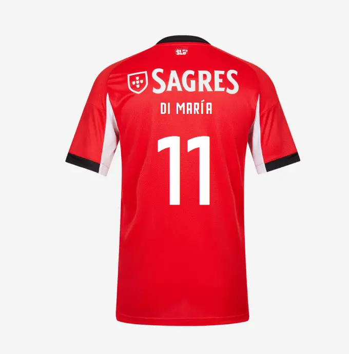 SL Benfica 2025–2026 Home Jersey for Kids – 11 DI MARÍA SL Benfica Collection - Official Online Store | SL Benfica Kits