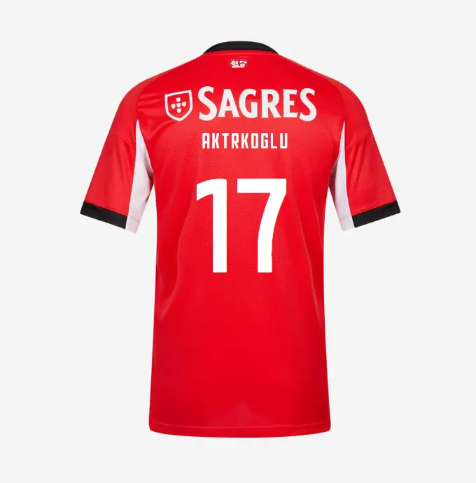 SL Benfica 2025–2026 Home Jersey for Kids – 17 AKTÜRKOGLU SL Benfica Collection - Official Online Store | SL Benfica Kits