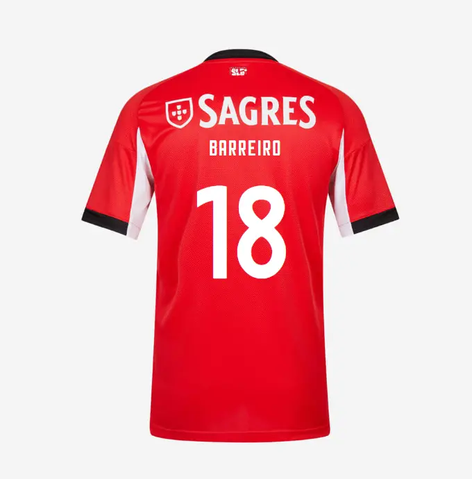 SL Benfica 2025–2026 Home Jersey for Kids – 18 BARREIRO SL Benfica Collection - Official Online Store | SL Benfica Kits