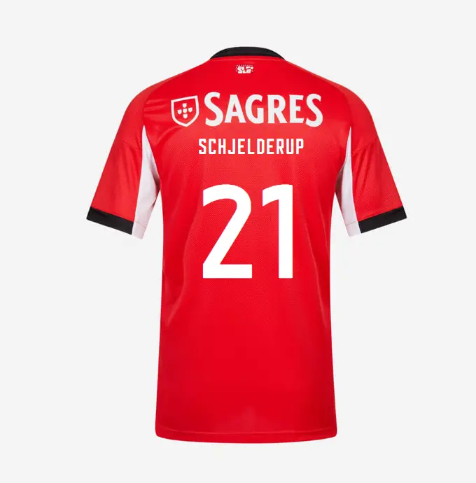 SL Benfica 2025–2026 Home Jersey for Kids – 21 SCHJELDERUP SL Benfica Collection - Official Online Store | SL Benfica Kits