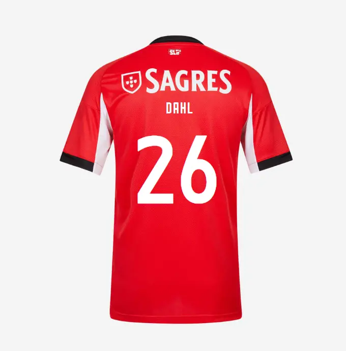 SL Benfica 2025–2026 Home Jersey for Kids – 26 Dahl SL Benfica Collection - Official Online Store | SL Benfica Kits