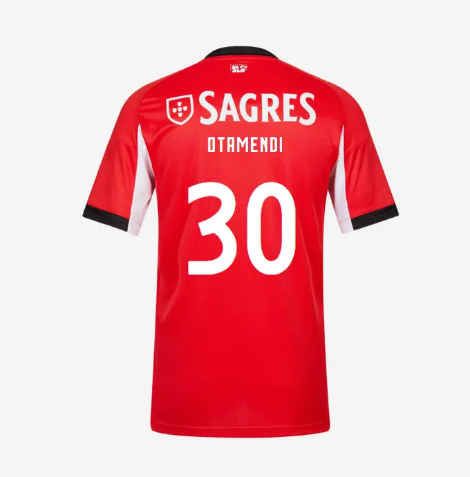 SL Benfica 2025–2026 Home Jersey for Kids – 30 OTAMENDI SL Benfica Collection - Official Online Store | SL Benfica Kits
