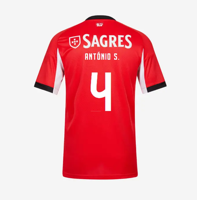 SL Benfica 2025–2026 Home Jersey for Kids – 4 ANTÓNIO S. SL Benfica Collection - Official Online Store | SL Benfica Kits