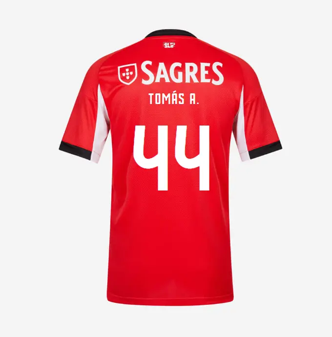 SL Benfica 2025–2026 Home Jersey for Kids – 44 TOMÁS A. SL Benfica Collection - Official Online Store | SL Benfica Kits