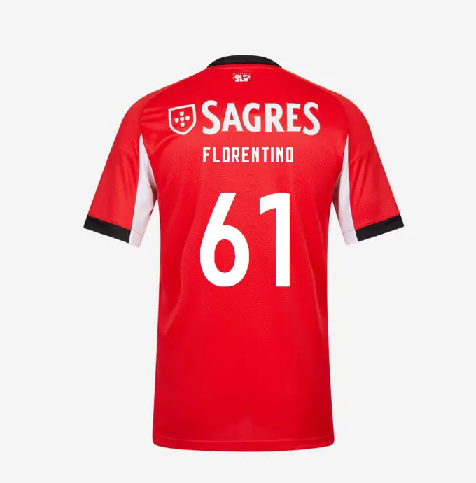 SL Benfica 2025–2026 Home Jersey for Kids – 61 FLORENTINO SL Benfica Collection - Official Online Store | SL Benfica Kits
