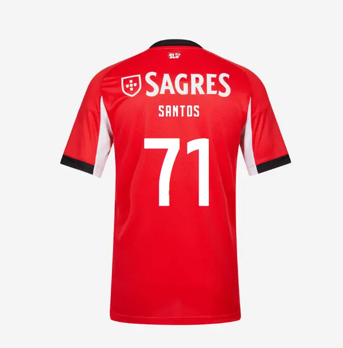 SL Benfica 2025–2026 Home Jersey for Kids – 71 Leandro Santos SL Benfica Collection - Official Online Store | SL Benfica Kits