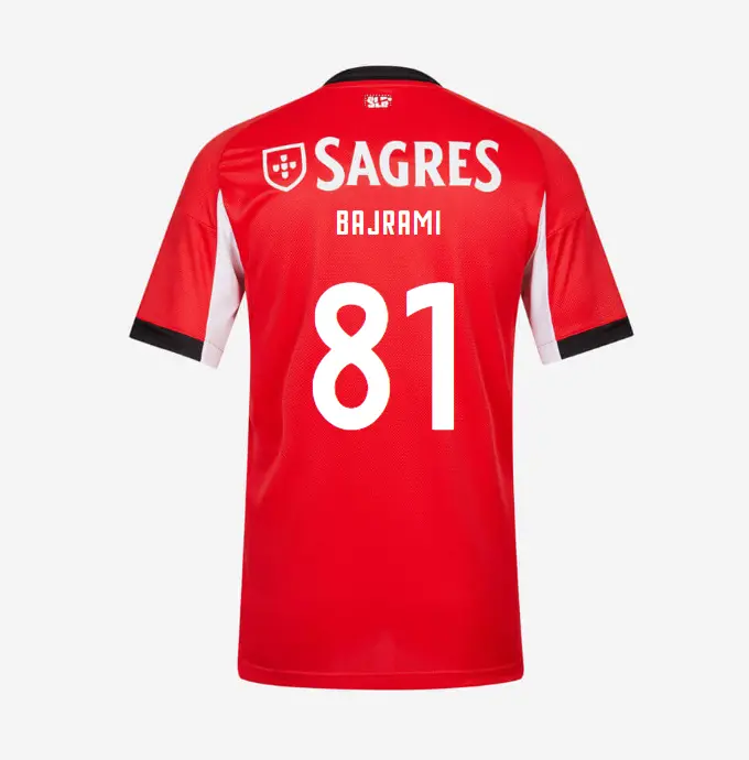 SL Benfica 2025–2026 Home Jersey for Kids – 81 BAJRAMI SL Benfica Collection - Official Online Store | SL Benfica Kits