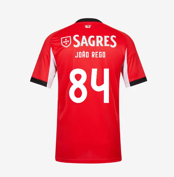 SL Benfica 2025–2026 Home Jersey for Kids – 84 JOÃO REGO SL Benfica Collection - Official Online Store | SL Benfica Kits