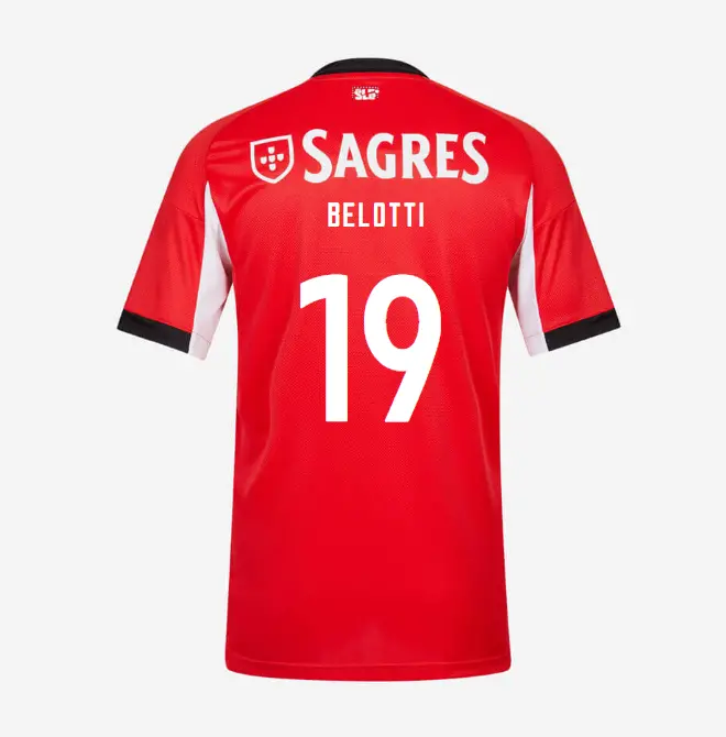 SL Benfica 2025–2026 Home Youth Kit – 19 Belotti SL Benfica Collection - Official Online Store | SL Benfica Kits