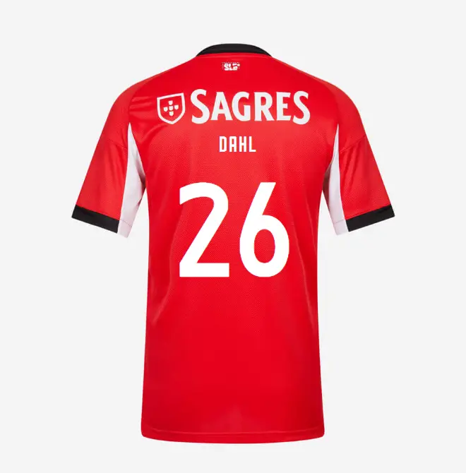 SL Benfica 2025–2026 Home Youth Kit – 26 Dahl SL Benfica Collection - Official Online Store | SL Benfica Kits