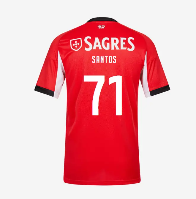 SL Benfica 2025–2026 Home Youth Kit – 71 Leandro Santos SL Benfica Collection - Official Online Store | SL Benfica Kits