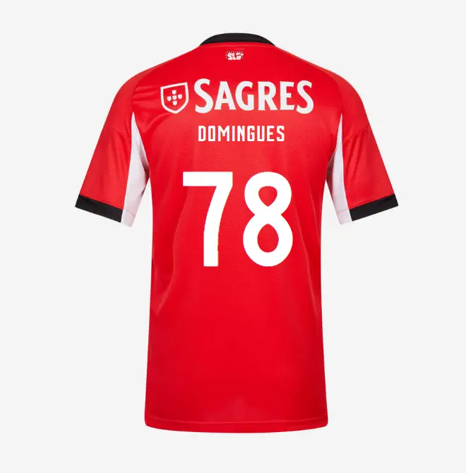 SL Benfica 2025–2026 Home Youth Kit – 78 Francisco Domingues SL Benfica Collection - Official Online Store | SL Benfica Kits