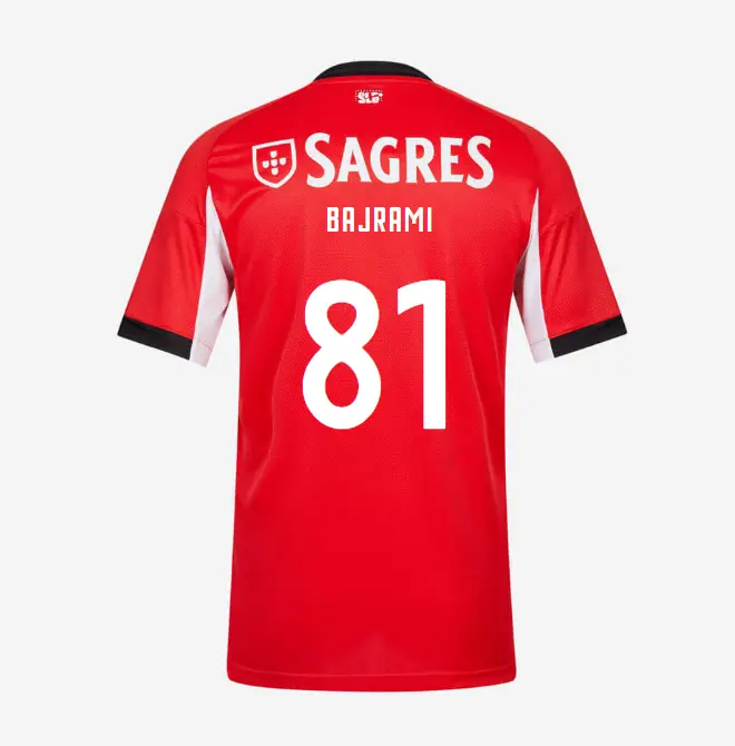 SL Benfica 2025–2026 Home Youth Kit – 81 BAJRAMI SL Benfica Collection - Official Online Store | SL Benfica Kits