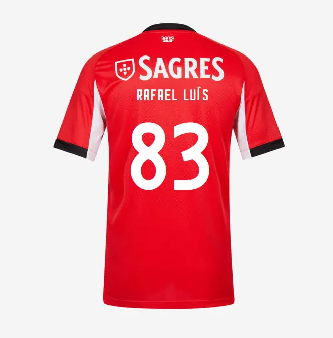 SL Benfica 2025–2026 Home Youth Kit – 83 Rafael LuÍs SL Benfica Collection - Official Online Store | SL Benfica Kits