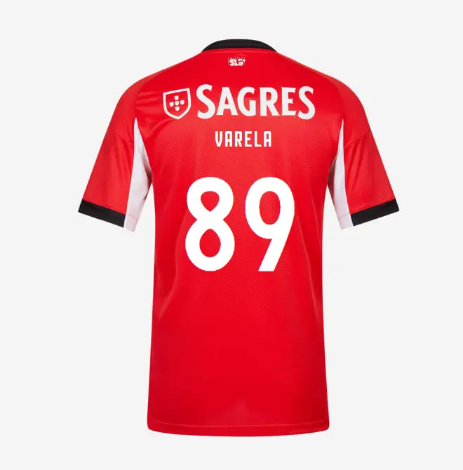 SL Benfica 2025–2026 Home Youth Kit – 89 Gustavo Varela SL Benfica Collection - Official Online Store | SL Benfica Kits