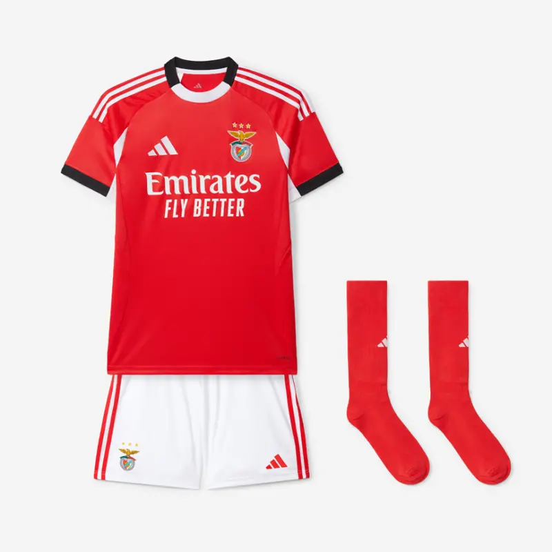 SL Benfica 2025-2026 Home Youth Kit With Custom Printing SL Benfica Collection - Official Online Store | SL Benfica Kits