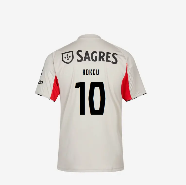 SL Benfica 2025-2026 Replica Beige Away Jersey – 10 KÖKCÜ SL Benfica Collection - Official Online Store | SL Benfica Kits