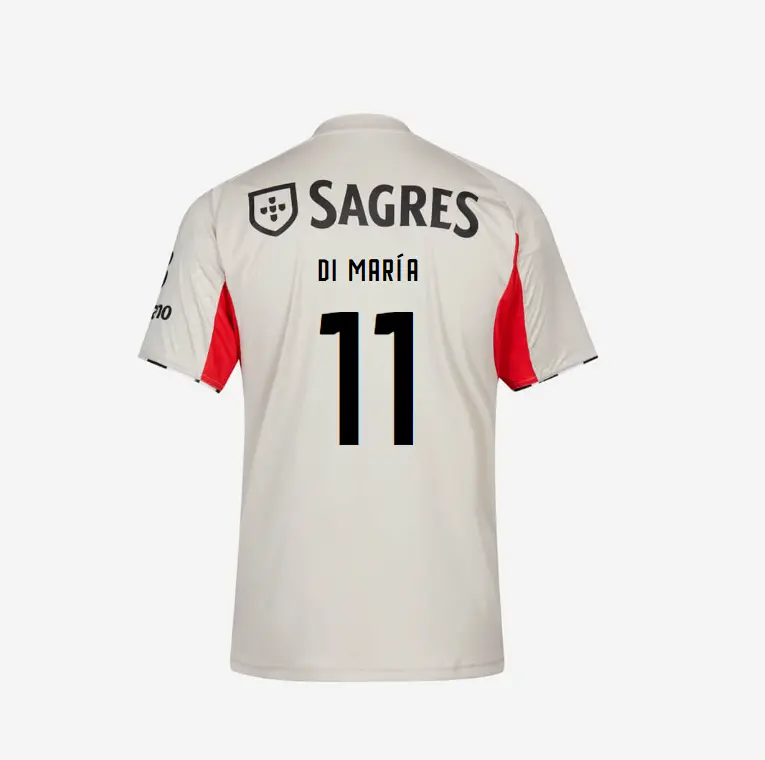 SL Benfica 2025-2026 Replica Beige Away Jersey – 11 DI MARÍA SL Benfica Collection - Official Online Store | SL Benfica Kits