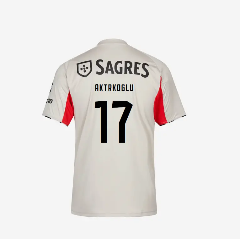 SL Benfica 2025-2026 Replica Beige Away Jersey – 17 AKTÜRKOGLU SL Benfica Collection - Official Online Store | SL Benfica Kits