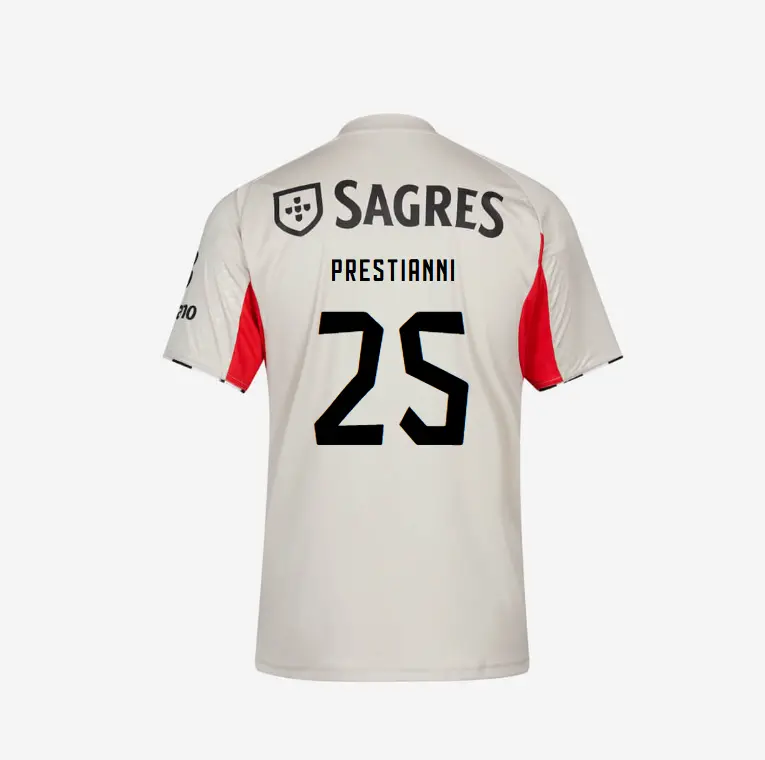 SL Benfica 2025-2026 Replica Beige Away Jersey – 25 PRESTIANNI SL Benfica Collection - Official Online Store | SL Benfica Kits