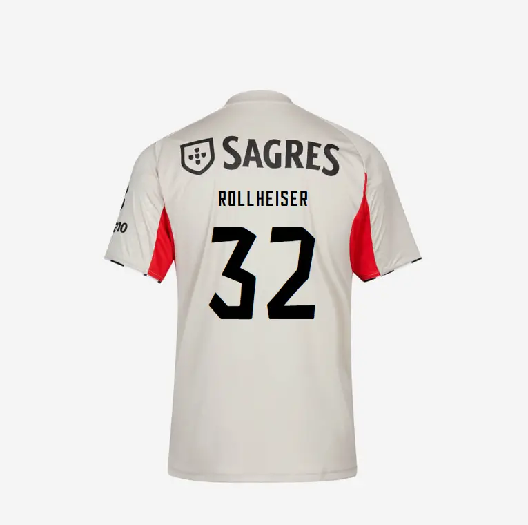 SL Benfica 2025-2026 Replica Beige Away Jersey – 32 ROLLHEISER SL Benfica Collection - Official Online Store | SL Benfica Kits
