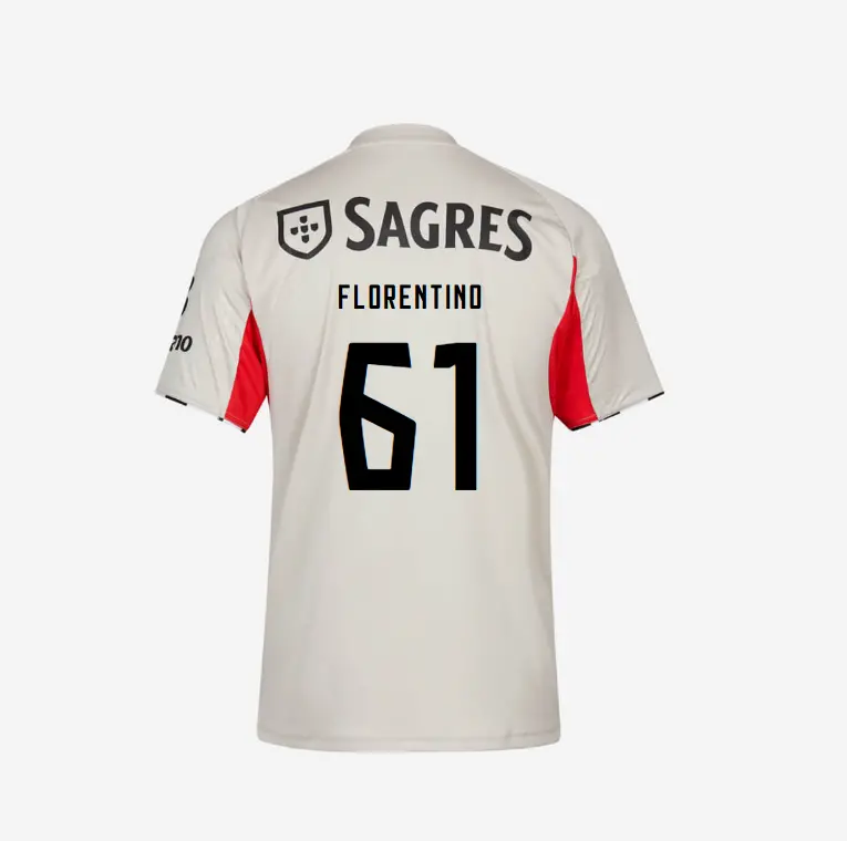 SL Benfica 2025-2026 Replica Beige Away Jersey – 61 FLORENTINO SL Benfica Collection - Official Online Store | SL Benfica Kits