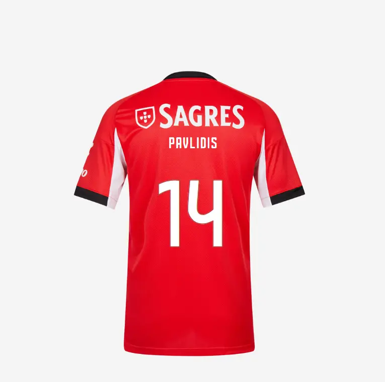 SL Benfica 2025-2026 Replica Home Kit Jersey – 14 PAVLIDIS SL Benfica Collection - Official Online Store | SL Benfica Kits