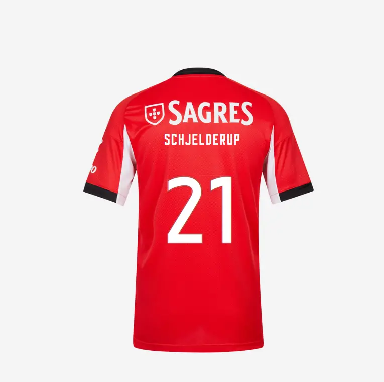SL Benfica 2025-2026 Replica Home Kit Jersey – 21 SCHJELDERUP SL Benfica Collection - Official Online Store | SL Benfica Kits
