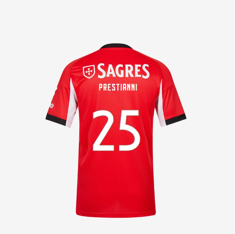 SL Benfica 2025-2026 Replica Home Kit Jersey – 25 PRESTIANNI SL Benfica Collection - Official Online Store | SL Benfica Kits