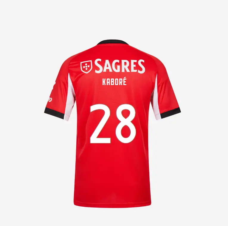 SL Benfica 2025-2026 Replica Home Kit Jersey – 28 KABORÉ SL Benfica Collection - Official Online Store | SL Benfica Kits
