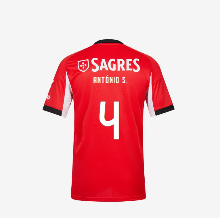 SL Benfica 2025-2026 Replica Home Kit Jersey – 4 ANTÓNIO S. SL Benfica Collection - Official Online Store | SL Benfica Kits