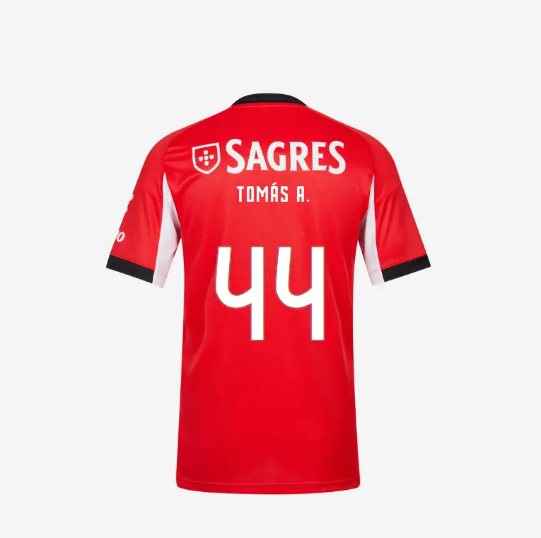 SL Benfica 2025-2026 Replica Home Kit Jersey – 44 TOMÁS A. SL Benfica Collection - Official Online Store | SL Benfica Kits